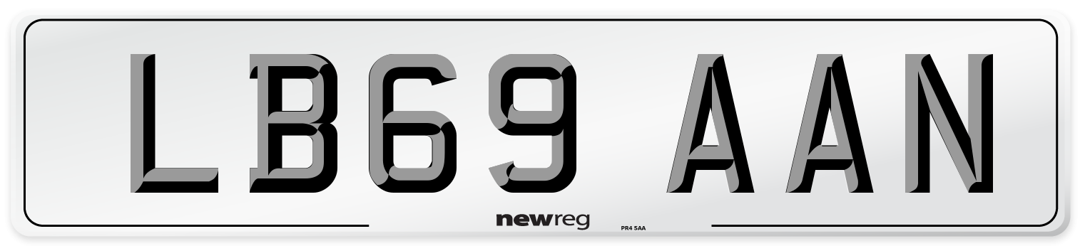 LB69 AAN Number Plate from New Reg